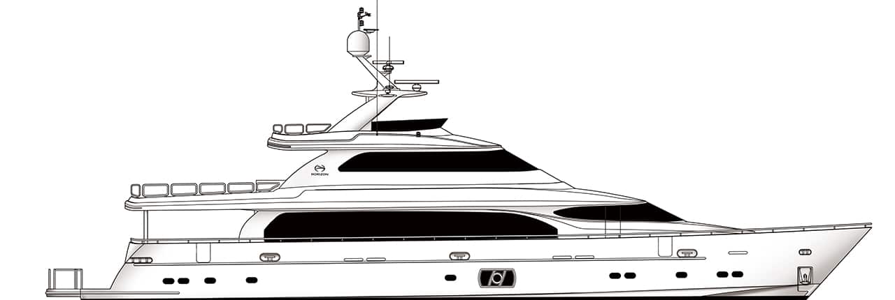 110 horizon yacht